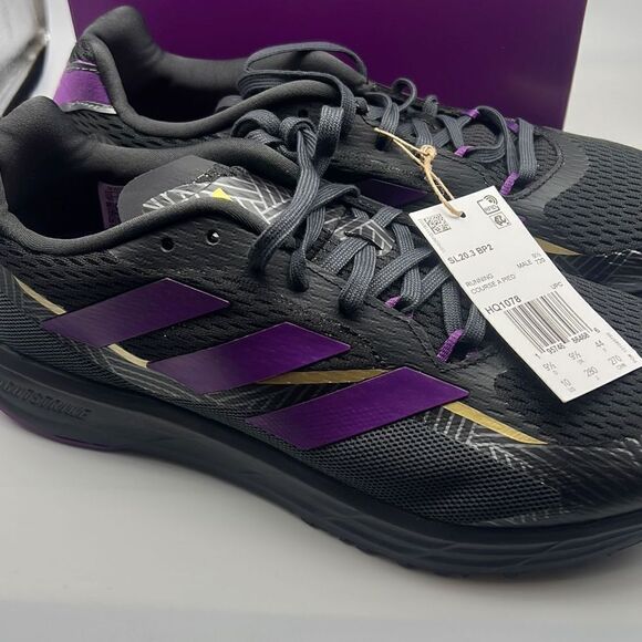 Adidas MARVEL BLACK PANTHER SL20.3 RUNNING‎ SHOES-NWB- Men 10 - Picture 2 of 7